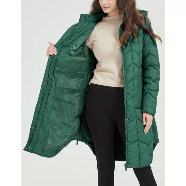 Bellivera Puffer Jacket Women,Lightweight Padding Bubble Hooded Coat with Fur Collar Warmth Outerwear