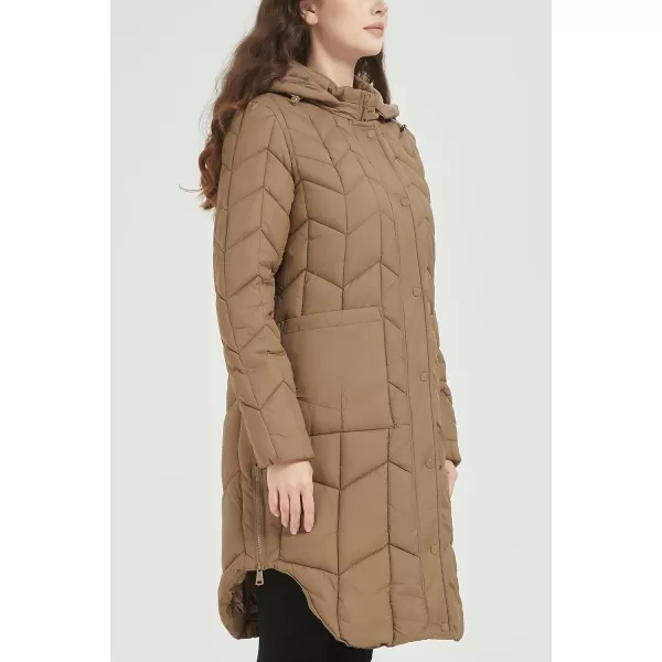 Bellivera Puffer Jacket Women,Lightweight Padding Bubble Hooded Coat with Fur Collar Warmth Outerwear
