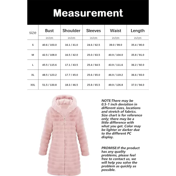 Bellivera Women Faux Fur Coat Long Sleeve Fuzzy Winter Hooded Open Front Jacket with Two Big Hand Pockets