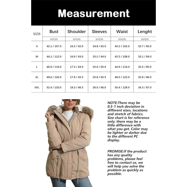 Bellivera Women Twill Parka Jacket, Winter Fashion Warm Long Hood Coat with Faux Fur Collar