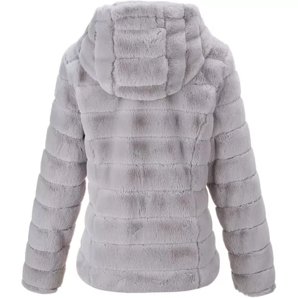 Bellivera Women's Faux Fur Coat Shearling Fluffy Fuzzy Shaggy Hood Sherpa-Lined Fleece Jacket