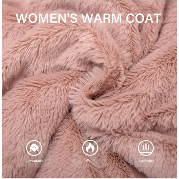 Bellivera Women's Faux Fur Coat Shearling Fluffy Fuzzy Shaggy Hood Sherpa-Lined Fleece Jacket
