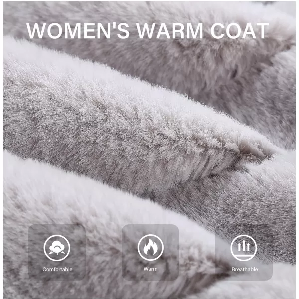 Bellivera Women's Faux Fur Coat Shearling Fluffy Fuzzy Shaggy Hood Sherpa-Lined Fleece Jacket