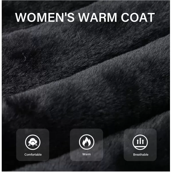 Bellivera Women's Faux Fur Coat Shearling Fluffy Fuzzy Shaggy Hood Sherpa-Lined Fleece Jacket