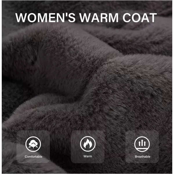 Bellivera Women's Faux Fur Coat Shearling Fluffy Fuzzy Shaggy Hood Sherpa-Lined Fleece Jacket