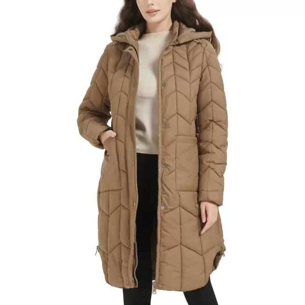 Bellivera Puffer Jacket Women,Lightweight Padding Bubble Hooded Coat with Fur Collar Warmth Outerwear