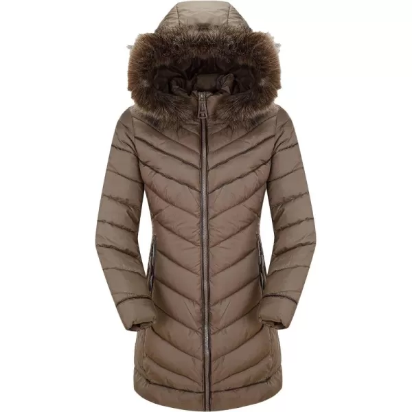 Bellivera Puffer Jacket Women,Lightweight Padding Bubble Hooded Coat with Fur Collar Warmth Outerwear