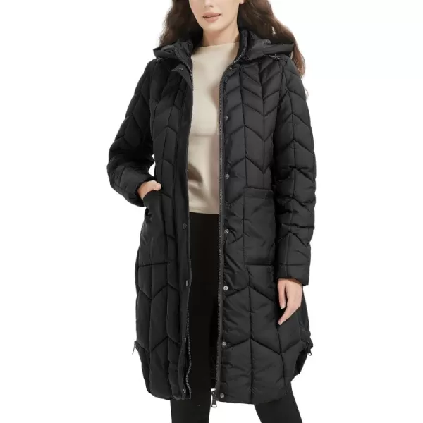 Bellivera Puffer Jacket Women,Lightweight Padding Bubble Hooded Coat with Fur Collar Warmth Outerwear