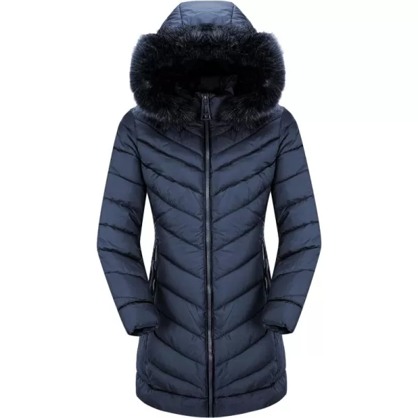 Bellivera Puffer Jacket Women,Lightweight Padding Bubble Hooded Coat with Fur Collar Warmth Outerwear