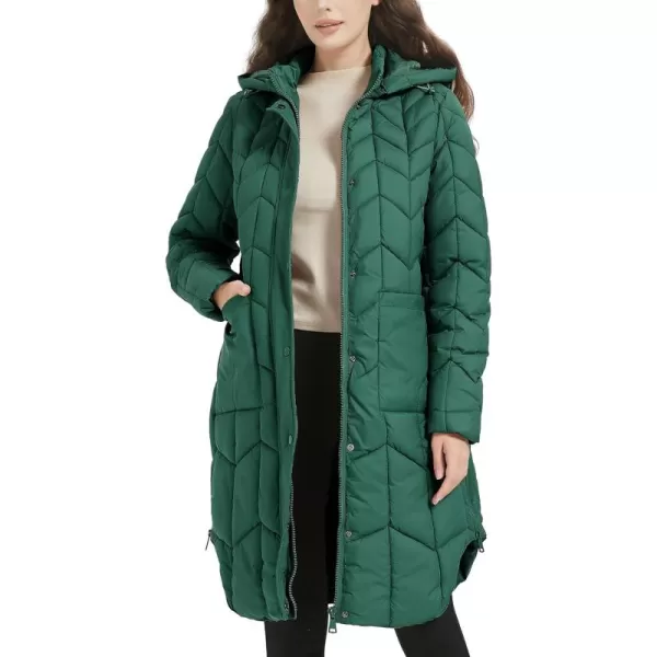 Bellivera Puffer Jacket Women,Lightweight Padding Bubble Hooded Coat with Fur Collar Warmth Outerwear