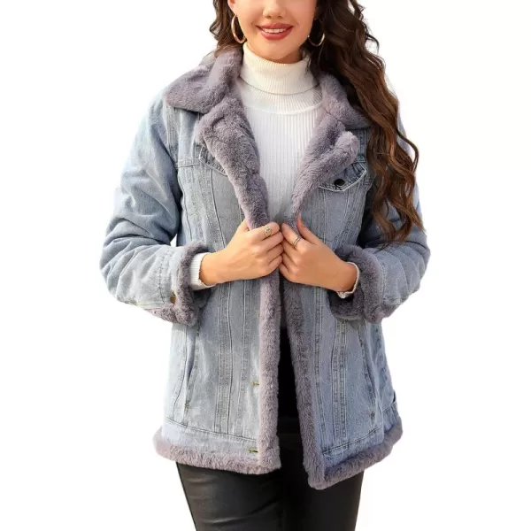 Bellivera Women Twill Parka Jacket, Winter Fashion Warm Long Hood Coat with Faux Fur Collar