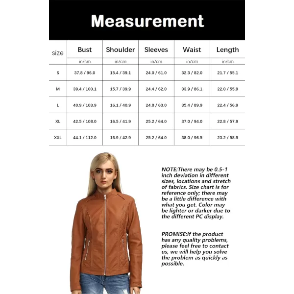 Bellivera Faux Leather Jacket Women Motorcycle Zipper Bomber PU Bike Coat with Pockets
