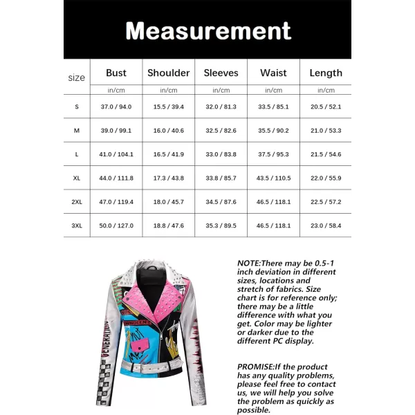 Bellivera Faux Leather Jacket for Women Studded Rivet Floral Moto Biker Short Lapel Coat