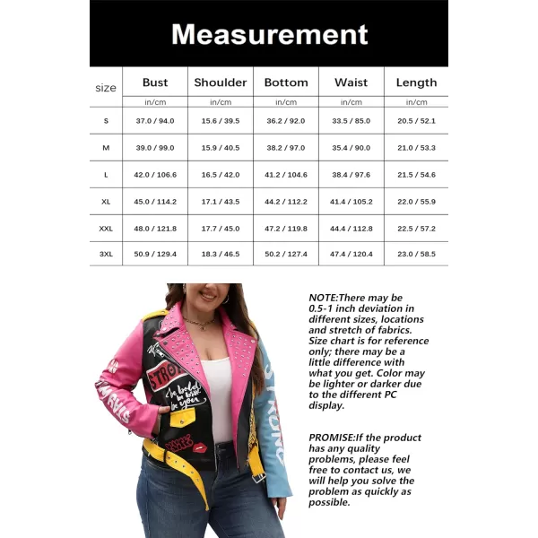 Bellivera Faux Leather Jacket for Women Studded Rivet Floral Moto Biker Short Lapel Coat