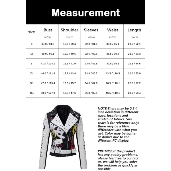Bellivera Faux Leather Jacket for Women Studded Rivet Floral Moto Biker Short Lapel Coat