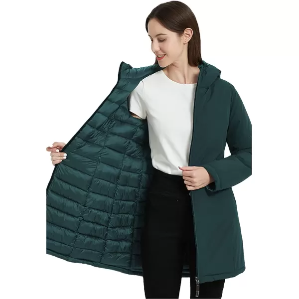 Bellivera Women Puffer Jacket Reversible Spring and Winter Fashion Warm Quilted Long Hooded Padded Bubble Coat