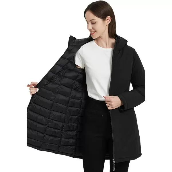 Bellivera Women Puffer Jacket Reversible Spring and Winter Fashion Warm Quilted Long Hooded Padded Bubble Coat