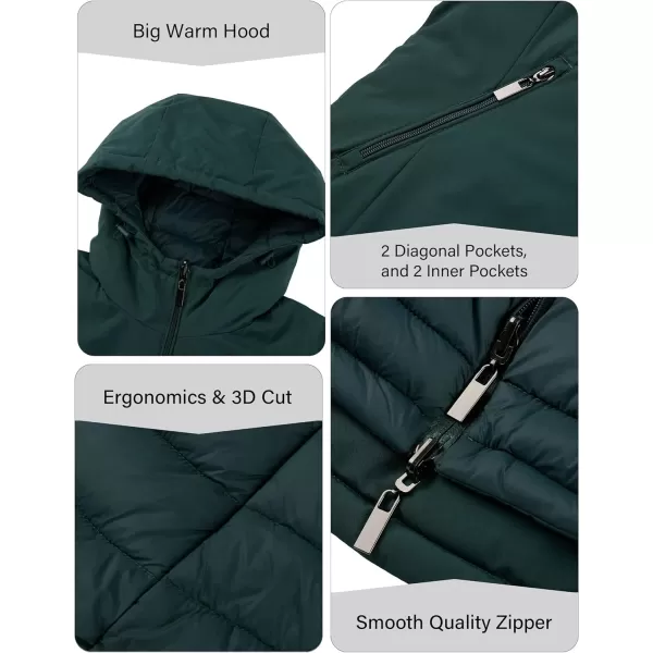Bellivera Women Puffer Jacket Reversible Spring and Winter Fashion Warm Quilted Long Hooded Padded Bubble Coat