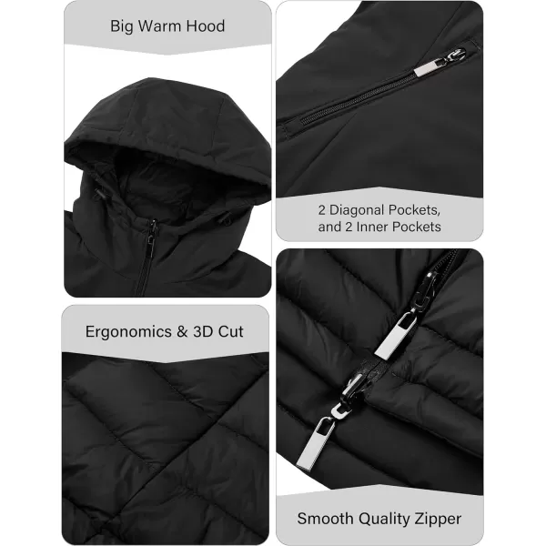 Bellivera Women Puffer Jacket Reversible Spring and Winter Fashion Warm Quilted Long Hooded Padded Bubble Coat