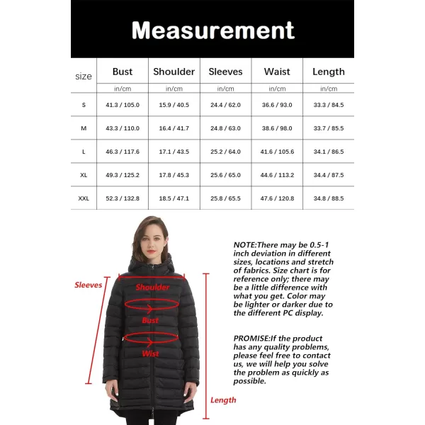 Bellivera Women Puffer Jacket Reversible Spring and Winter Fashion Warm Quilted Long Hooded Padded Bubble Coat
