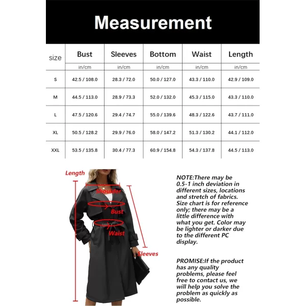 Bellivera Women Trench Coat Long Loose Jacket Faux PU Leather Oversize Classic Lapel Overcoat with Belt