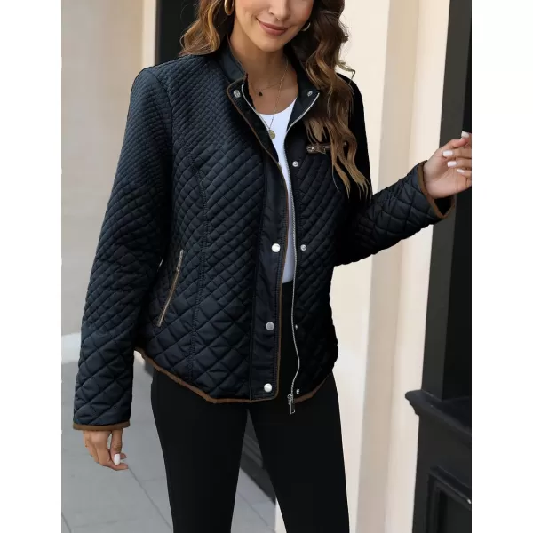 Bellivera Womens Diamond Quilted Lightweight Puffer Jacket Spring and Winter Padded Coat