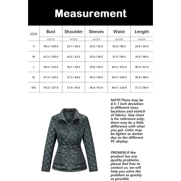 Bellivera Womens Diamond Quilted Lightweight Puffer Jacket Spring and Winter Padded Coat