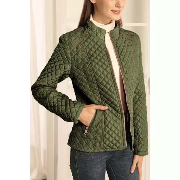 Bellivera Womens Diamond Quilted Lightweight Puffer Jacket Spring and Winter Padded Coat