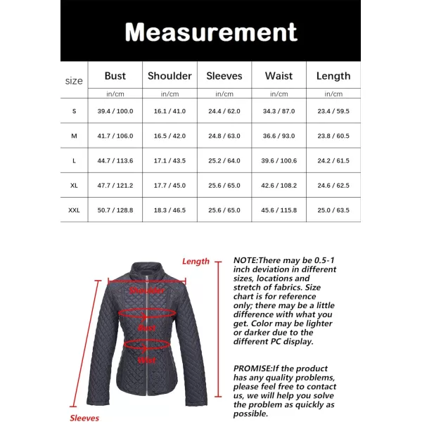 Bellivera Womens Diamond Quilted Lightweight Puffer Jacket Spring and Winter Padded Coat