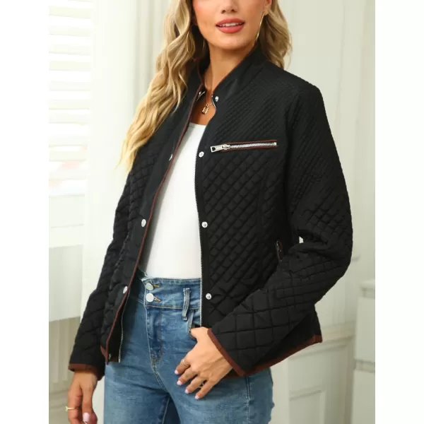 Bellivera Womens Diamond Quilted Lightweight Puffer Jacket Spring and Winter Padded Coat
