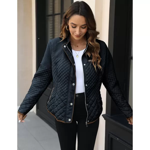 Bellivera Womens Diamond Quilted Lightweight Puffer Jacket Spring and Winter Padded Coat