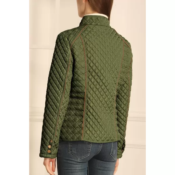 Bellivera Womens Diamond Quilted Lightweight Puffer Jacket Spring and Winter Padded Coat