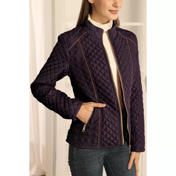 Bellivera Womens Diamond Quilted Lightweight Puffer Jacket Spring and Winter Padded Coat