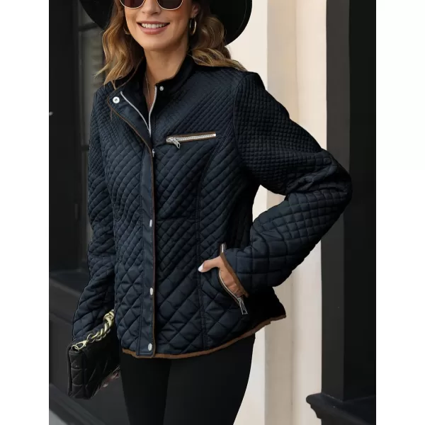 Bellivera Womens Diamond Quilted Lightweight Puffer Jacket Spring and Winter Padded Coat