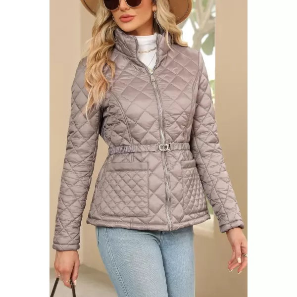 Bellivera Womens Diamond Quilted Lightweight Puffer Jacket Spring and Winter Padded Coat