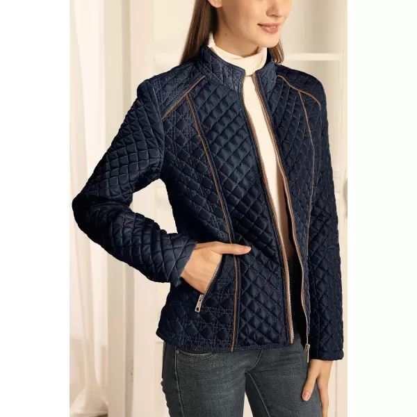 Bellivera Womens Diamond Quilted Lightweight Puffer Jacket Spring and Winter Padded Coat