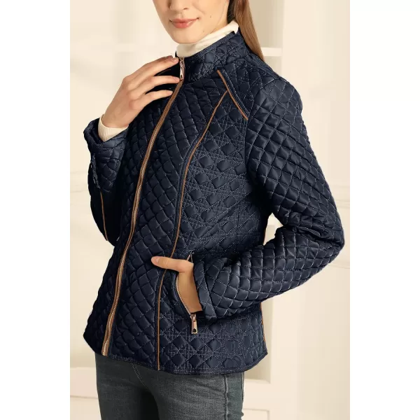 Bellivera Womens Diamond Quilted Lightweight Puffer Jacket Spring and Winter Padded Coat