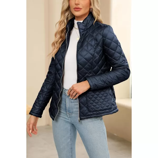 Bellivera Womens Diamond Quilted Lightweight Puffer Jacket Spring and Winter Padded Coat