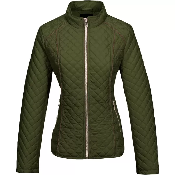 Bellivera Womens Diamond Quilted Lightweight Puffer Jacket Spring and Winter Padded Coat