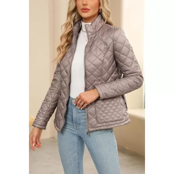 Bellivera Womens Diamond Quilted Lightweight Puffer Jacket Spring and Winter Padded Coat