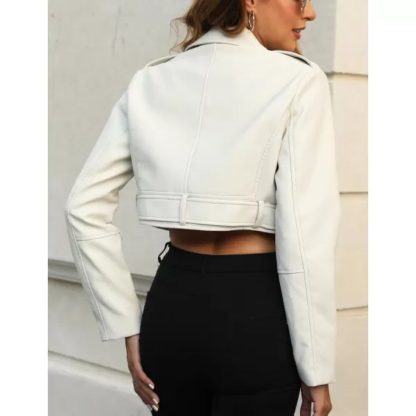 Bellivera Women's Faux Leather Jacket Bomber Casual Zip Up Coat PU Moto Bike Outwear with Pockets