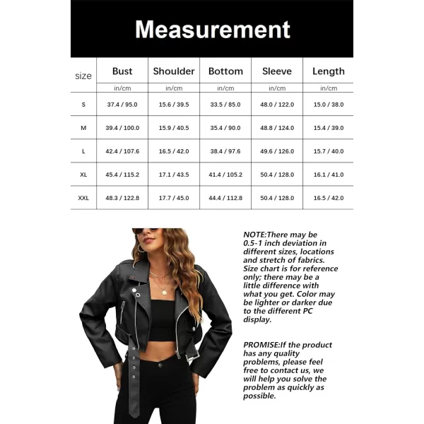 Bellivera Women's Faux Leather Jacket Bomber Casual Zip Up Coat PU Moto Bike Outwear with Pockets