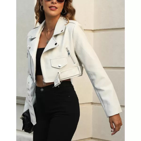 Bellivera Women's Faux Leather Jacket Bomber Casual Zip Up Coat PU Moto Bike Outwear with Pockets