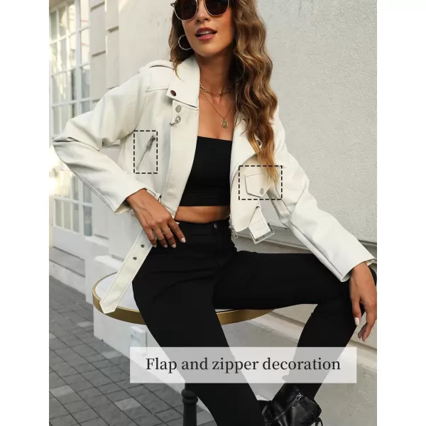 Bellivera Women's Faux Leather Jacket Bomber Casual Zip Up Coat PU Moto Bike Outwear with Pockets