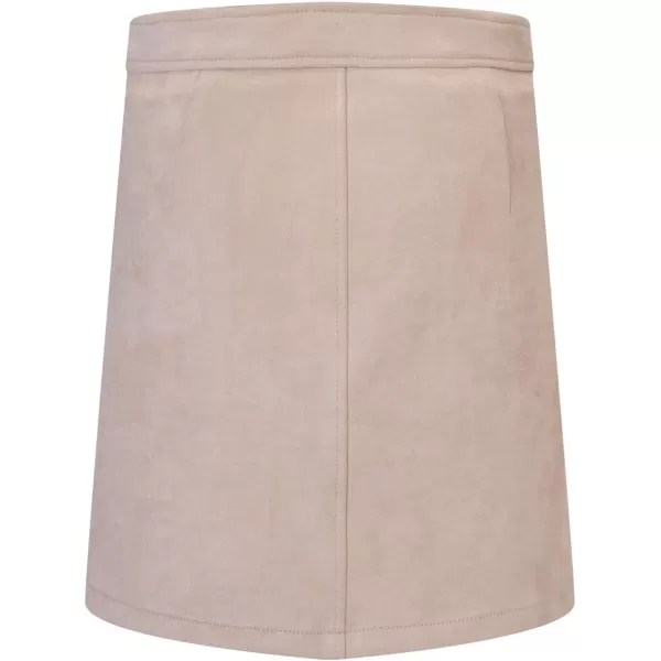 Bellivera Women's High Waist Pencil Mini A-Line Bodycon Faux Suede Solid Fall Short Basic Skirt