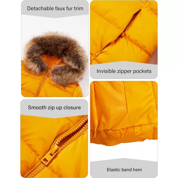 Bellivera Womens Lightweight Puffer Jacket, Winter Coats for Women Warm Quilted Bubble Padded Hood Coat with Faux Fur Collar