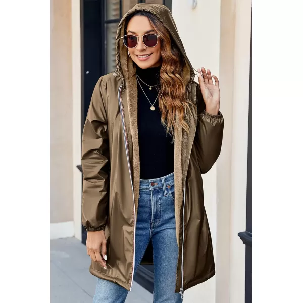 Bellivera Womens Lightweight Puffer Jacket, Winter Coats for Women Warm Quilted Bubble Padded Hood Coat with Faux Fur Collar