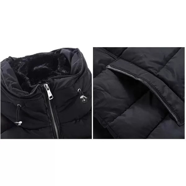 Bellivera Womens Lightweight Puffer Jacket, Winter Coats for Women Warm Quilted Bubble Padded Hood Coat with Faux Fur Collar