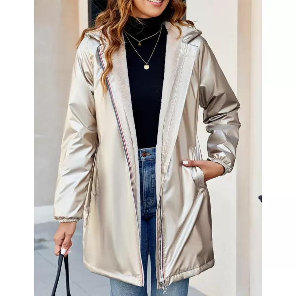 Bellivera Womens Lightweight Puffer Jacket, Winter Coats for Women Warm Quilted Bubble Padded Hood Coat with Faux Fur Collar