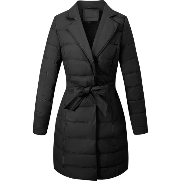 Bellivera Women's Puffer Jacket Faux Leather Bubble Padding Sherpa-Lined Coat with Removable Fur Collar